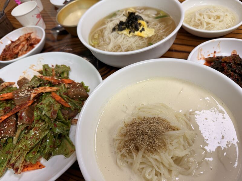 인천대공원 장수손두부 도토리묵무침 콩국수 잔치국수