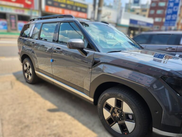 싼타페 6인승 카시트 실내 공간 패밀리카 SUV 외관